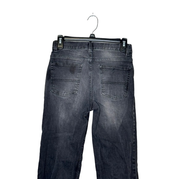 Wonder Nation Girls Jeans‎ Adjustable Waist Relaxed Straight Fit Denim Black 16 - Picture 8 of 11